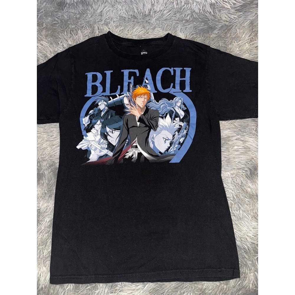 Bleach 20th Anniversary Ripple Junction Black Graphic‎ T-Shirt Mens Small Ichigo
